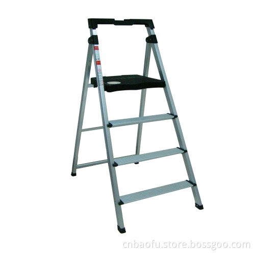 Aluminum Alloy Folding Platform Ladder with Shelf Kit